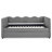 Helin Preppy Style Linen Upholstered Daybed with Trundle, USB Port & Wave-Shaped Back-1648616634-1648616581