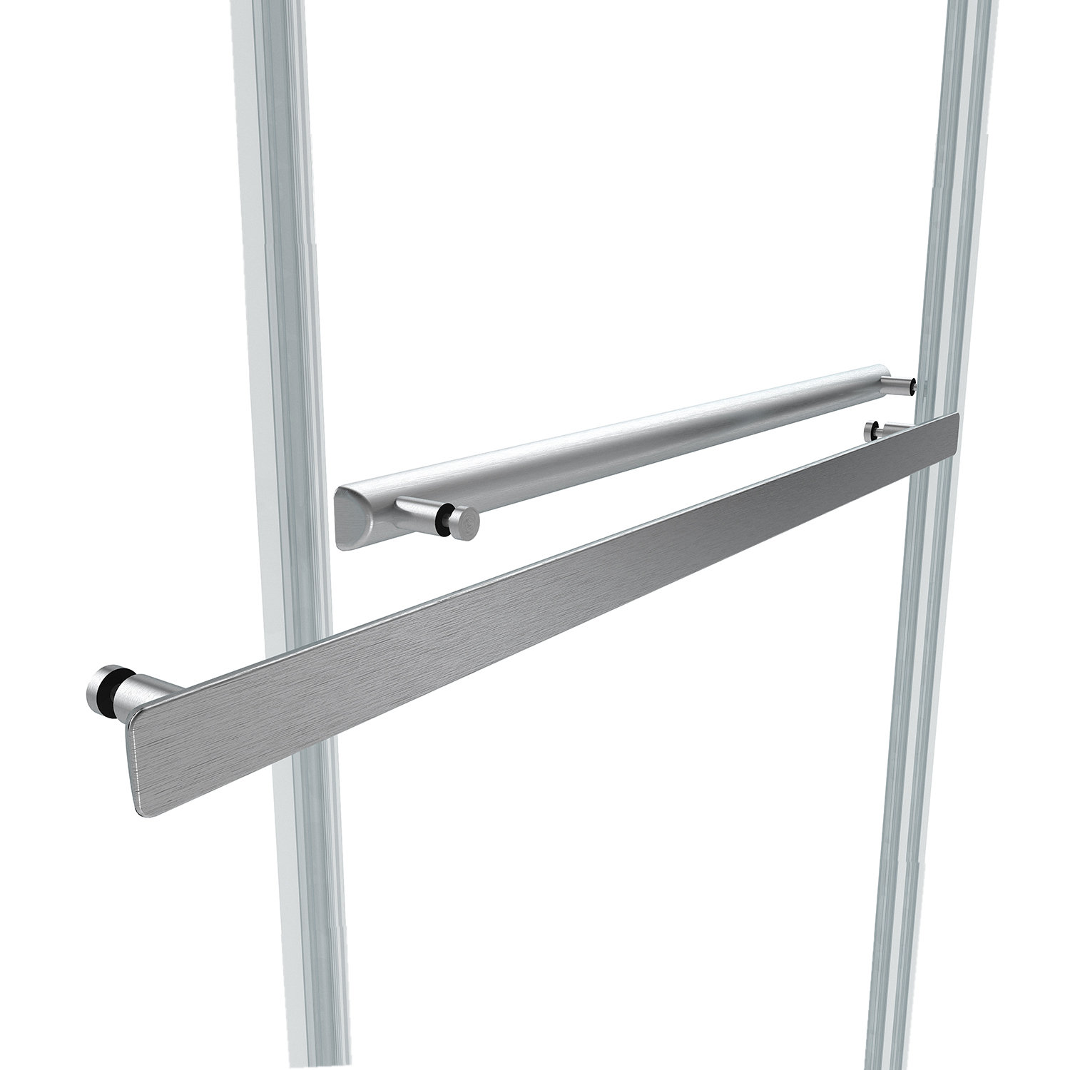 Spezia Frameless Double Sliding Shower Door, Nickel