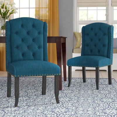 Adler Tufted Upholstered Wingback Side Chair