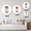 «Four Half Moon Geometrics» - art mural moderne en métal-68850243