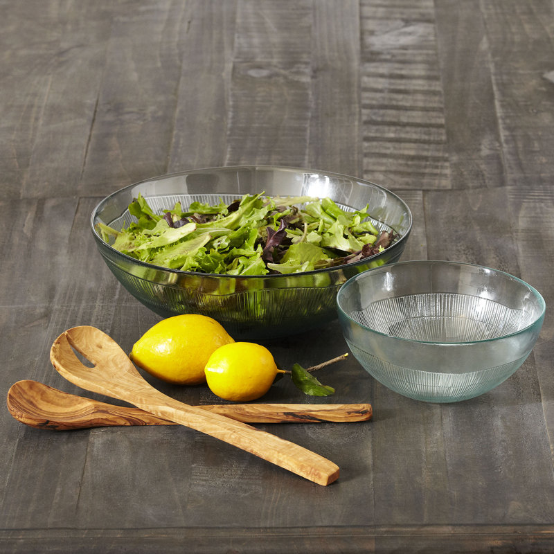 World Menagerie Barnum Glass Salad Bowl, Clear