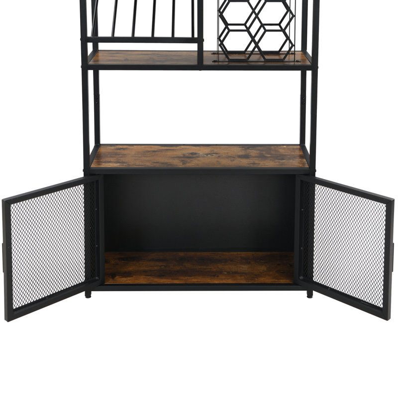 Armoire-bar sur pied 82,7 "avec support en verre