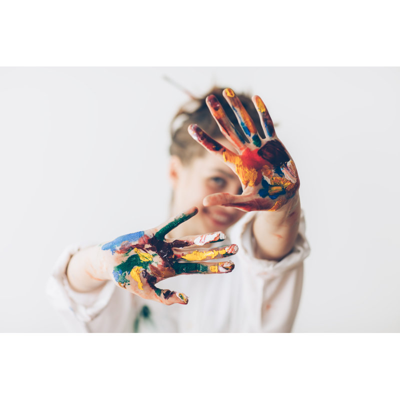 Woman With Painted Hands by Viktor_Gladkov - Wrapped Canvas Print, 51cm H x 76cm W x 3.8cm D
