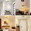 Burlap Semi Flush Mount
