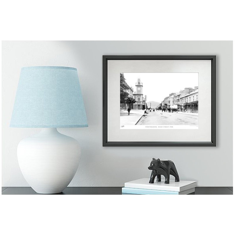Porthmadog, High Street 1908 by Francis Frith - Single Picture Frame Print, 45cm H x 60cm W x 2.3cm D