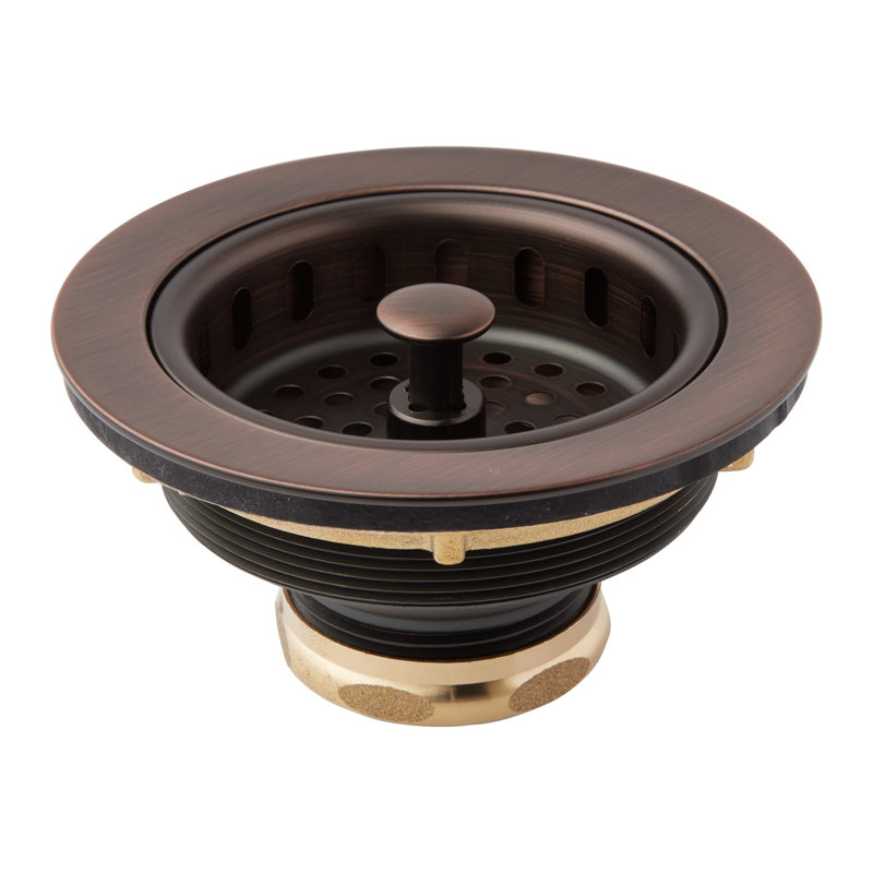 Deep Drain and Standard Flange Set - Oil Rubbed Bronze, Rubbed Bronze