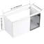 Meuble-lavabo moderne de 36 po avec 2 portes à fermeture douce, meuble-lavabo blanc brillant, demi-porte en verre gris, contreplaqué construit pour plus de commodité