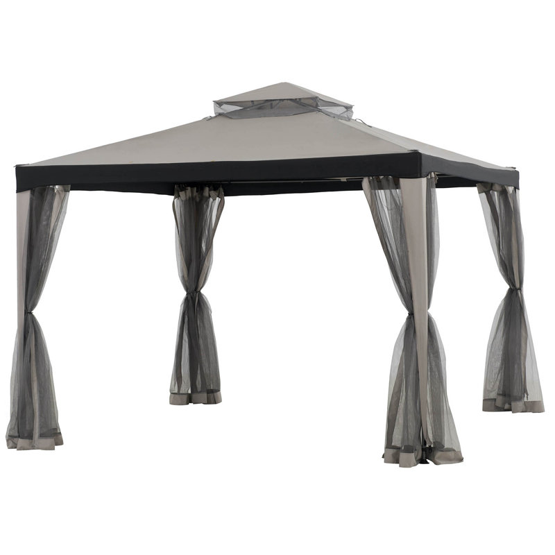 Fabric Pavillon Roseg - 300cm x 300cm, grey