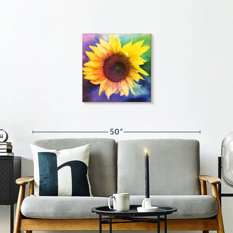Harnek couleur tournesol éclaté, H 20 po x l 20 po