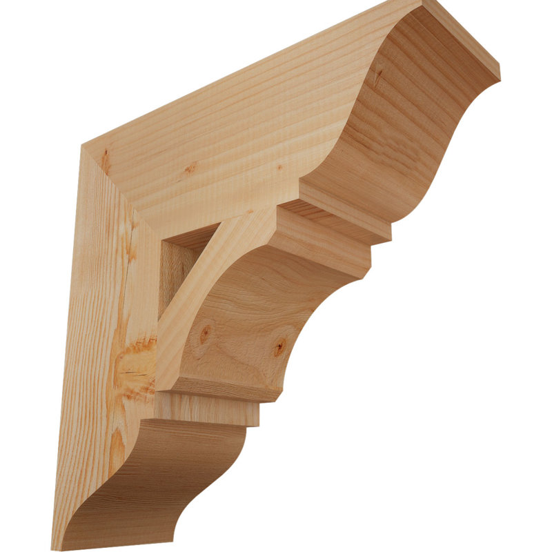 Support en bois rustique traditionnel BKTLEC01, Douglas (lisse), H 18 po x l 5,5 po x P 18 po