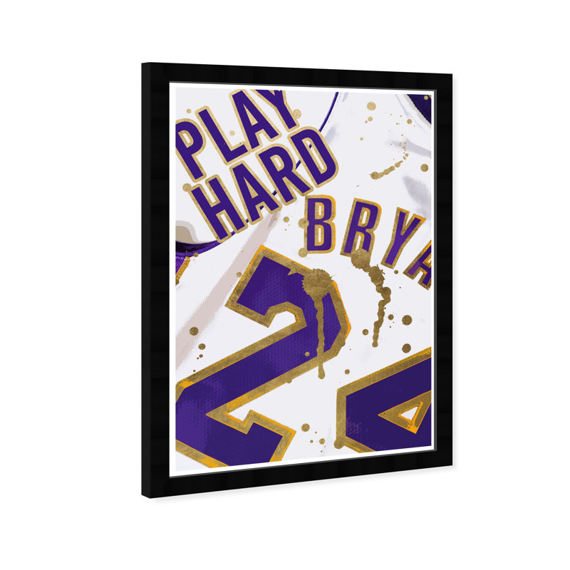 «Sports and Teams Play Hard Basketball Jersey», impression sur papier blanc, Noir
