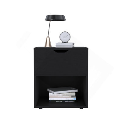 Nightstand Altheimer, Bedroom, Black