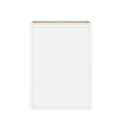 Armoire murale moderne en bouleau blanc moderne avec portes à cadre étroit et quincaillerie à fermeture en douceur pour les cuisines et les espaces polyvalents