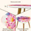 Ensemble de 2 tables basses gigognes en forme de triangle, lotus roses, fleurs rétro, aquarelle, peinture florale douce, table de bout, table d'appoint minimaliste moderne pour salon, chambre à coucher