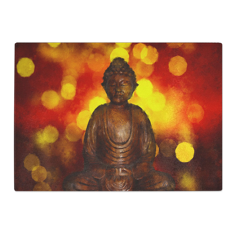 Buddha Statue Vol.2 Painting Chopping Board, 0.4cm H x 20cm W x 28.5cm L