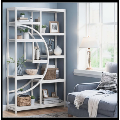 Freestanding Bookshelf, 68.9" Etagere Bookcase With 9 Open Shelves