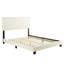 Base de lit plateforme tapissier en similicuir avec tête de lit réglable et système de soutien à lattes robustes Roma - aucun sommier requis-1345607097-1345607099
