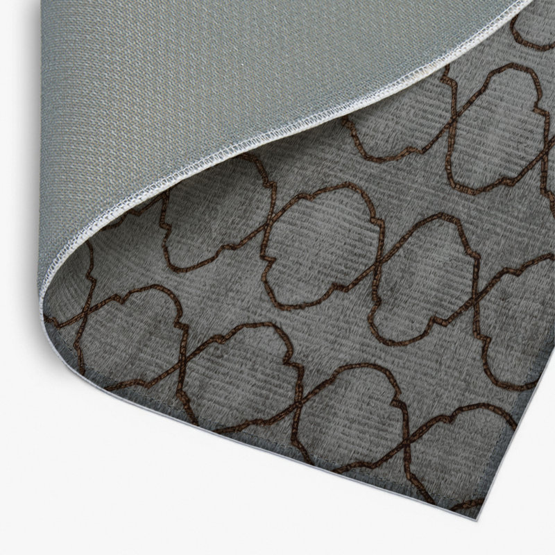 Tapis gris intérieur et extérieur Trellis, Rectangulaire 8 pi x 10 pi