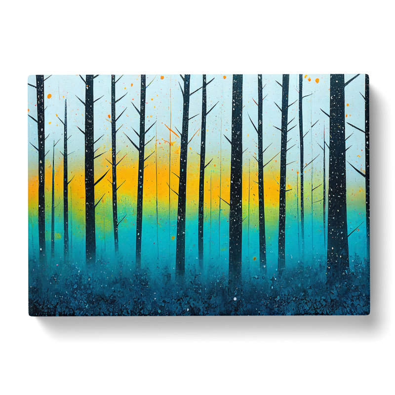 Summer Forest Splatter Vol.1 Abstract - Wrapped Canvas, 40cm H x 60cm W x 3cm D