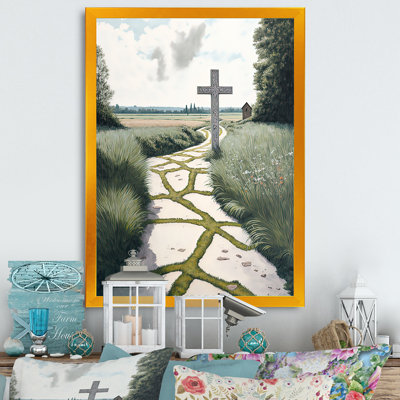 «Ascenza Cross Statutes On Winding Path IV», reproduction sur toile