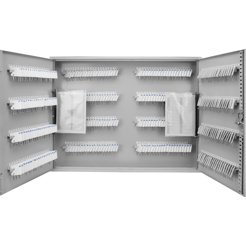 320 Capacity Key Cabinet - Lock, Wall Mount Gray Steel, 28.78 In. W X 22.58 H 3.23 D, Neat Organization With Lock Capacity, Gray, Organized Storage