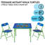 Ensemble de table carrée d'activités pour enfants et 2 chaises pliantes, 3 ans et plus, Teenage Mutant Ninja Turtles