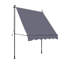 Auvent de patio 118 po - capacité de charge de neige de 5 lb Avec housse de rideau de porte avec cadre en métal et toile imperméable avec option de hauteur réglable