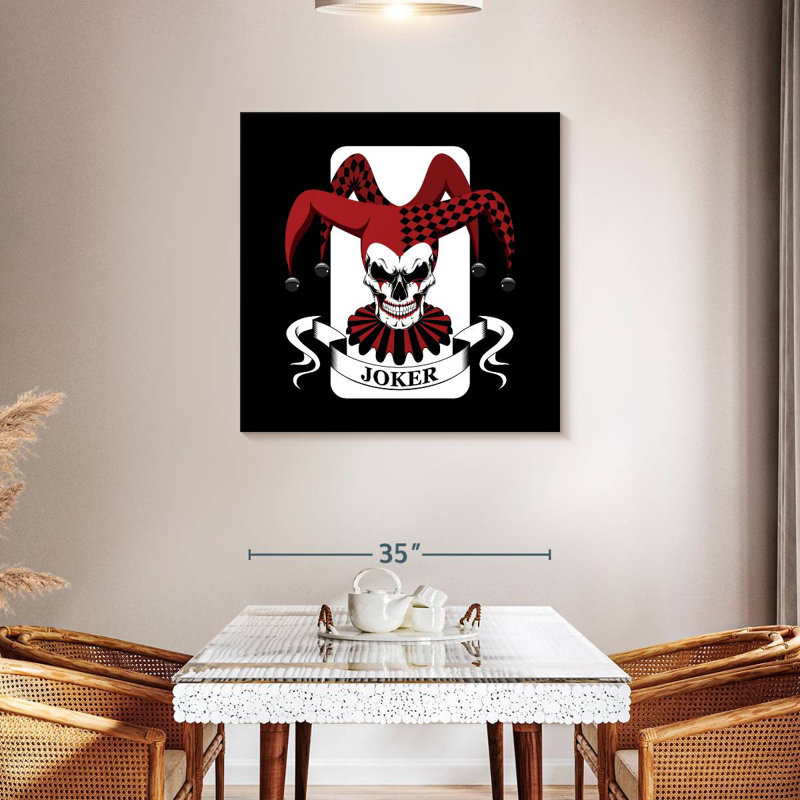 Hitzel Creepy Joker Card, 36" H x 36" W