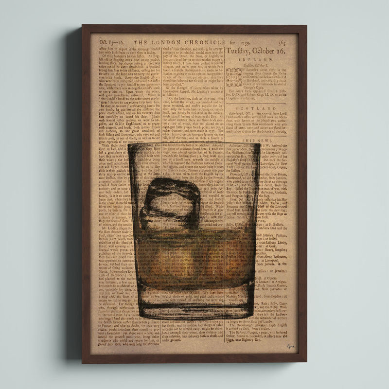 Brandy on the Rocks par Eyre Tarney - reproduction de cadre photo, H 18 po x l 12 po x P 1,5 po