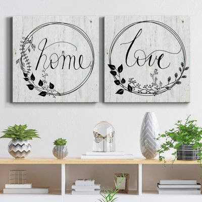Home - Ensemble de 2 reproductions sur toiles tendues