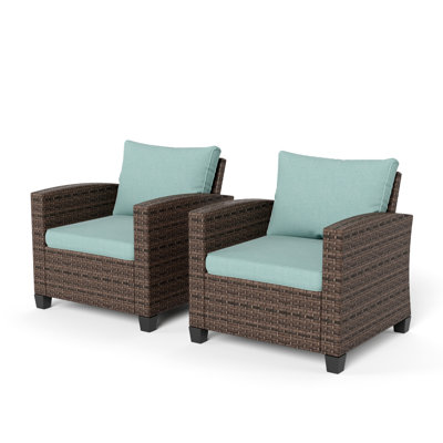 Chaise de patio avec coussins Irmelie