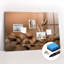 Magnetic Memo Board Whiteboard - 90 x 60 cm - With Marker and Magnets - Coffee beans