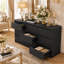 Commode à 9 tiroirs de 160 cm de large avec tiroirs de différentes tailles et glissières métalliques, grand meuble de rangement pour chambre à coucher-1674068885