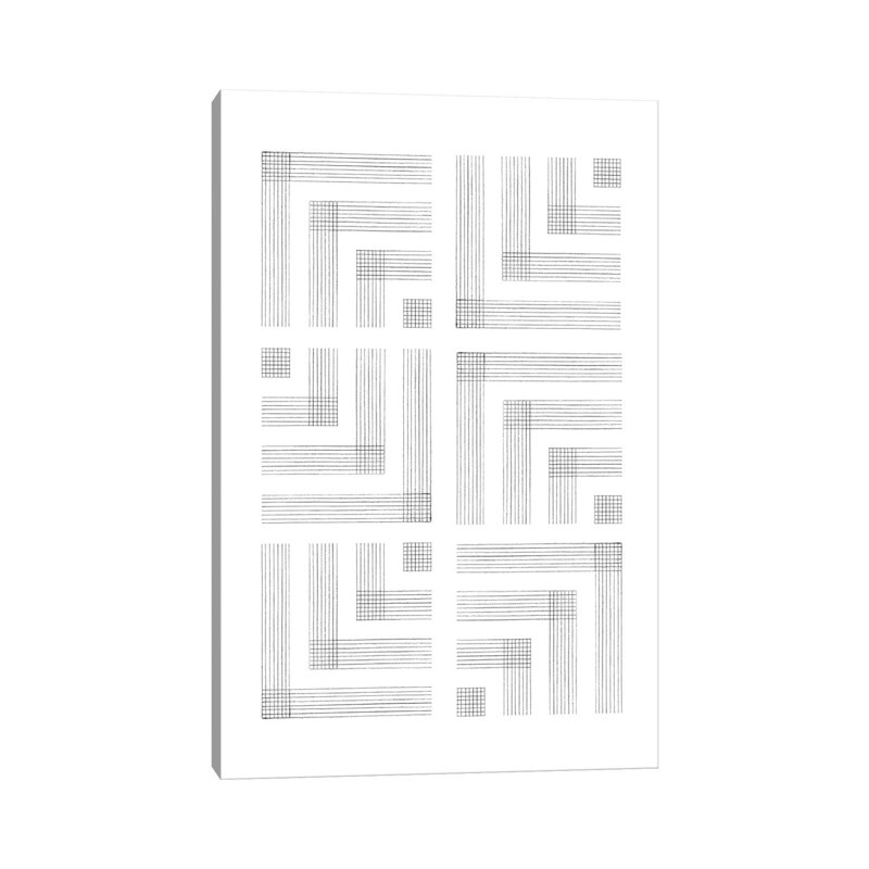 Geometric Lines by Whales Way - Print on Canvas, Wrapped Canvas, 45.72cm H x 30.48cm W x 1.91cm D