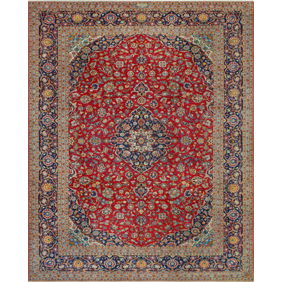 Khusbu Distressed Alden Red Rug