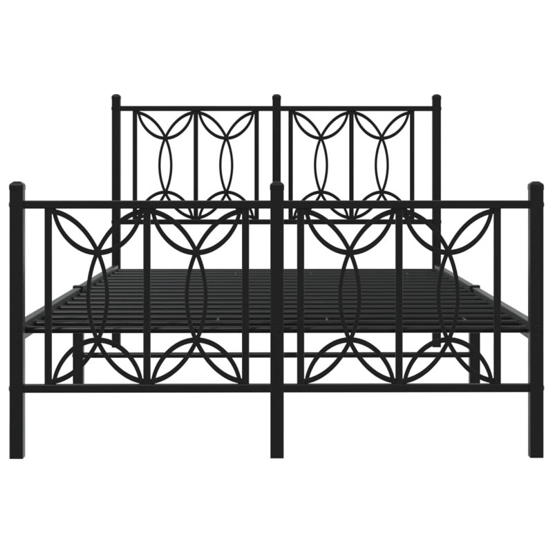 Antorio Metal Bed, Black, 75cm x 190cm