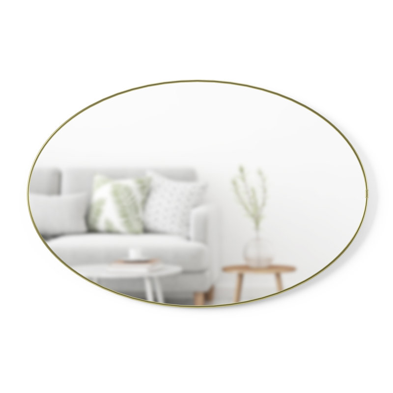 Hubba 24 x 36" Oval Mirror, Brass