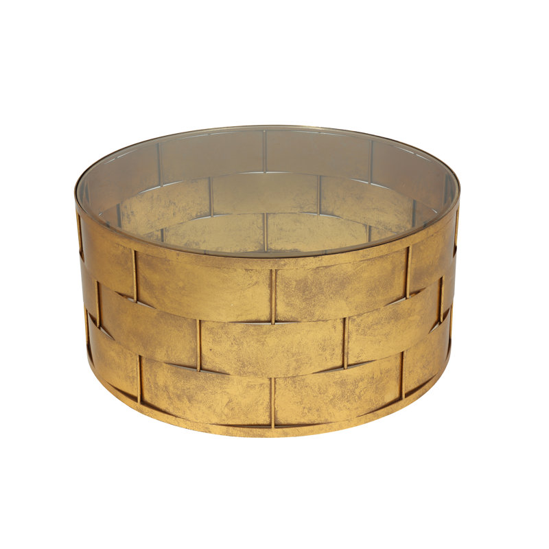 Amanda Coffee Table, Gold Leaf