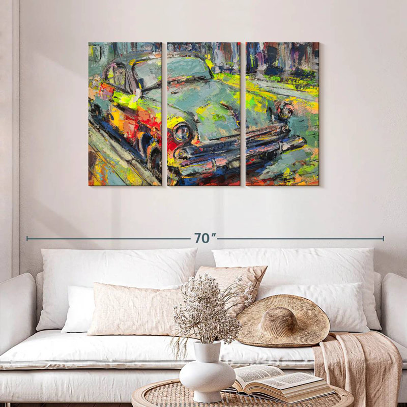 Mehar Abstract Car, 28" H x 45" W
