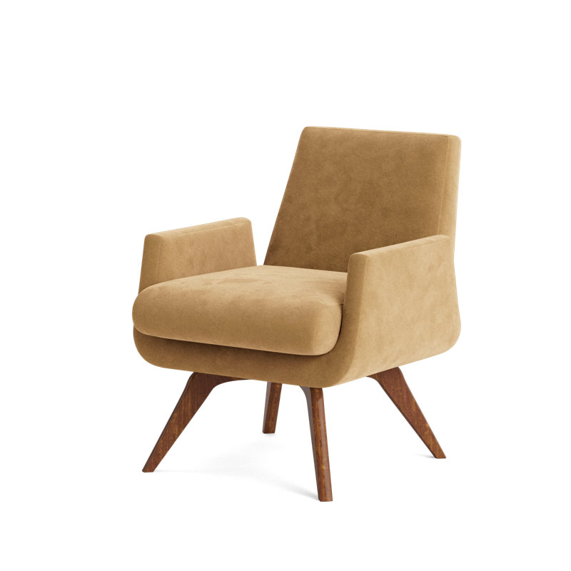 Loyd Accent Chair, Performance Velvet - Nutmeg