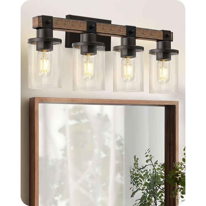 Éclairage pour salle de bain à 4 lumières à intensité variable Farmhouse , Quatre lumières