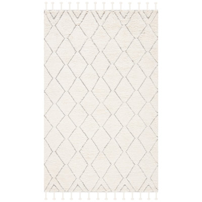 Tapis géométrique en laine tissé à la main Casablanca
