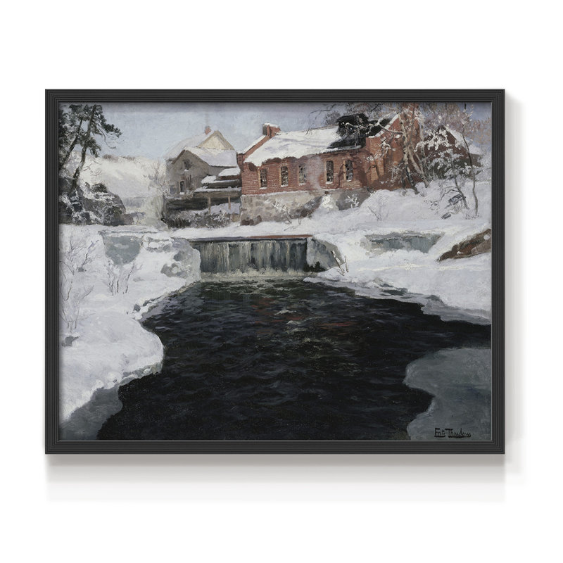 Paysages rétro-CCLXII-impression encadrée - réaménageable, H 22 po x l 28 po, Noir