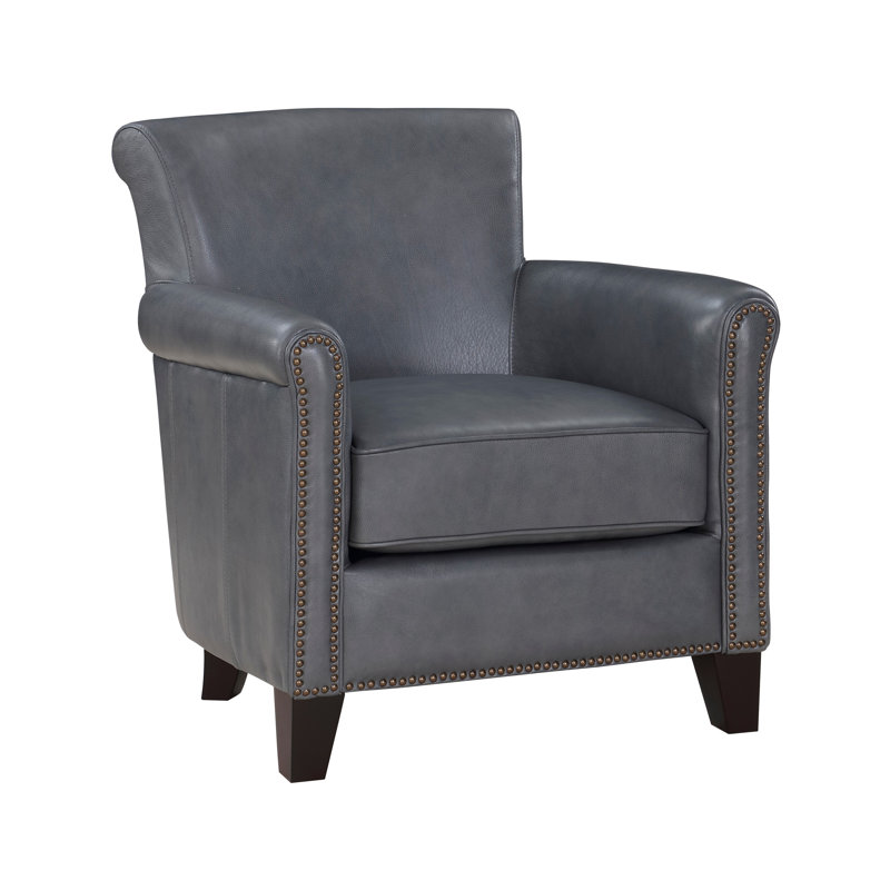 Fauteuil Gurtaran, Cuir véritable gris