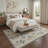 Verdura Floral Machine Washable Beige / Green / Blue Indoor Area Rug with Non-Slip Backing-1629447126