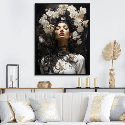 «Woman With Flower Crown Beauty II», art sur toile tendance
