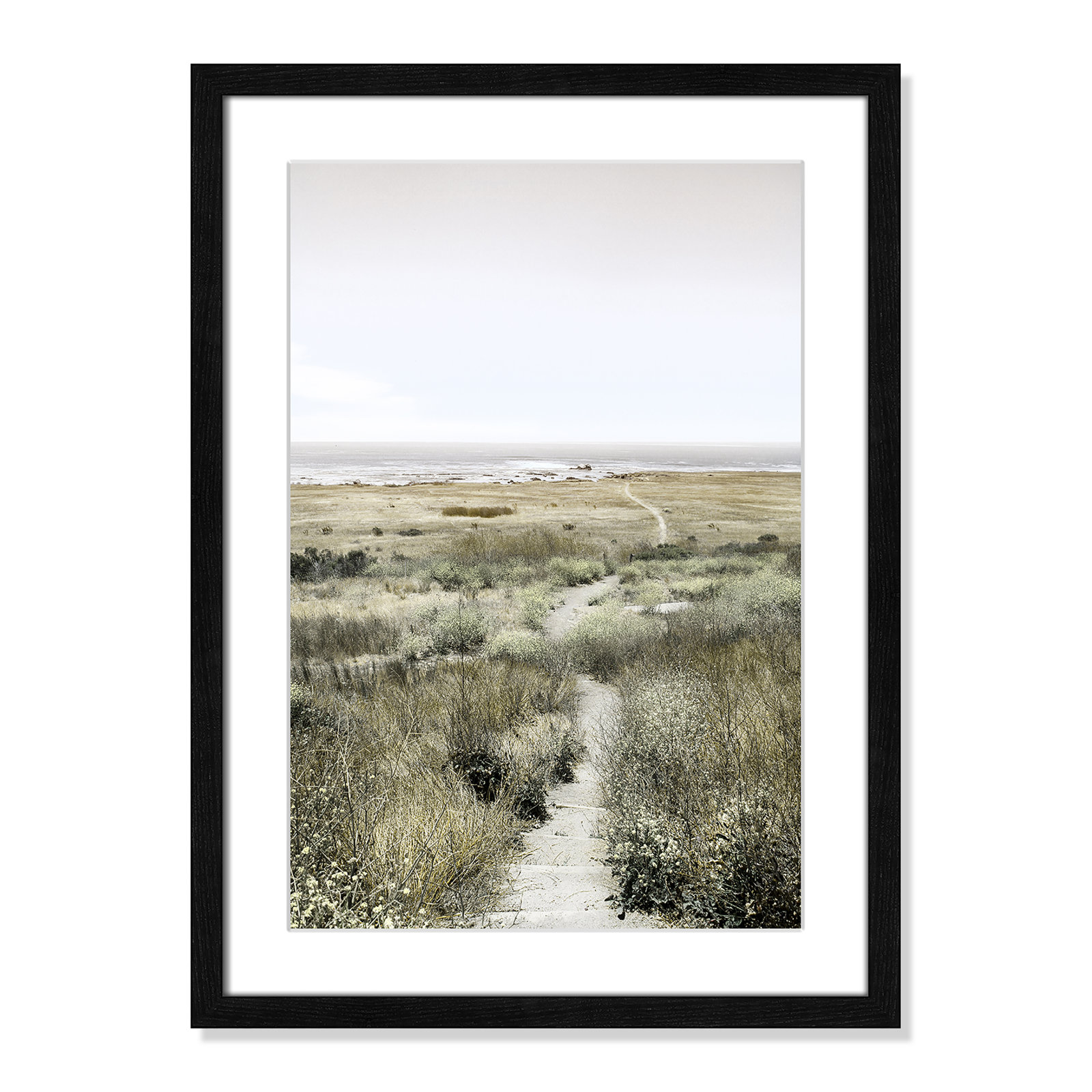Toscani "Footpath to Paradise" Print, 17 W x 23 H x 0.75 D, Black Wood Grain
