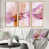 Toile avec cadre flottant or