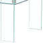 Table basse de salon en verre transparent - 2 rangements modernes pour l'option d'espace