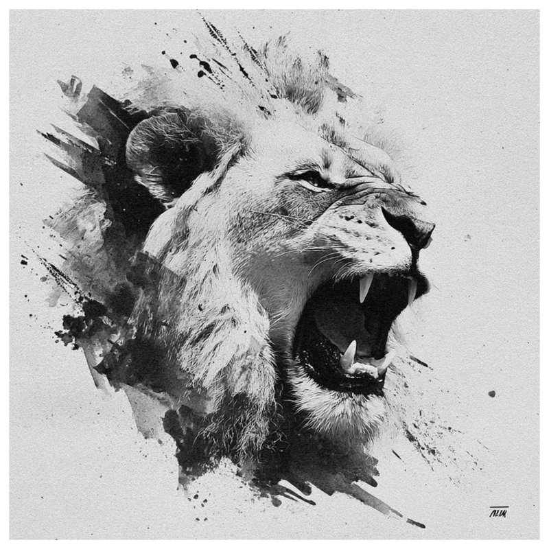 Roaring Lion Art Bedding Lion Bedspread Animal, Full / Double